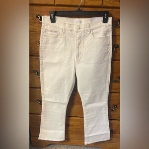 Loft White Kick Crop Jeans